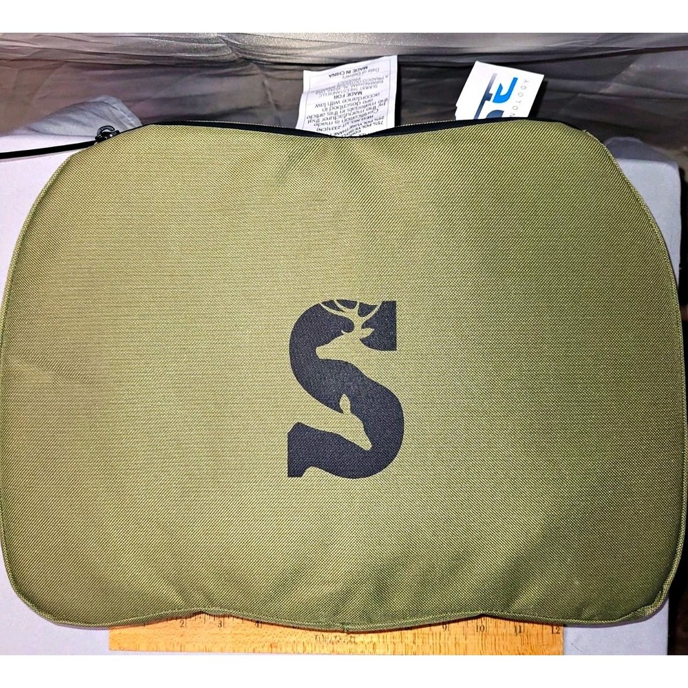 STT Ergonomic Portable Seat Cushion w/ Strap Green/Black QC-009063